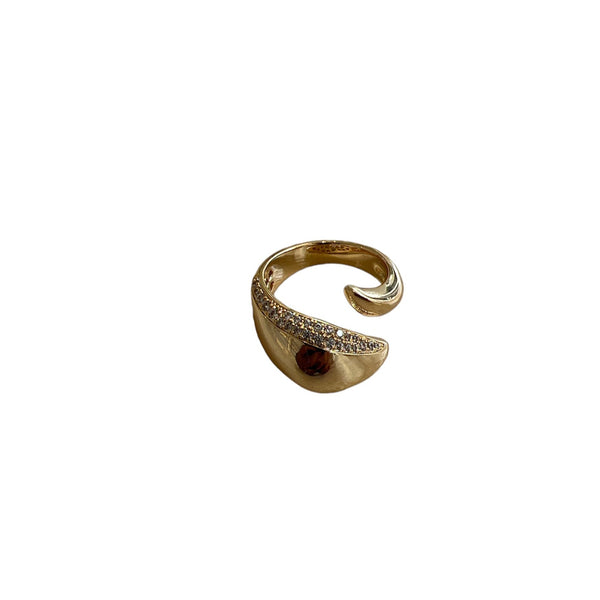 Pave & Gold Ring 02 Gold