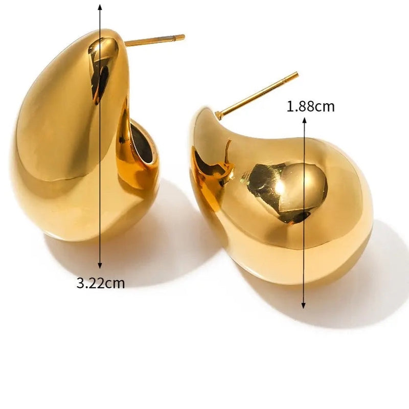 XL Drop Stud Gold- Water Resistant