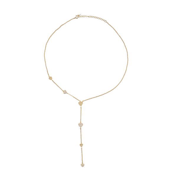 Pave Heart Lariat
