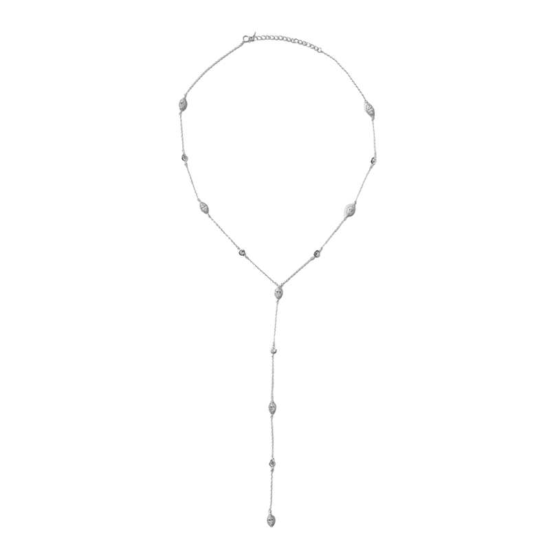 Pave Tear Lariat