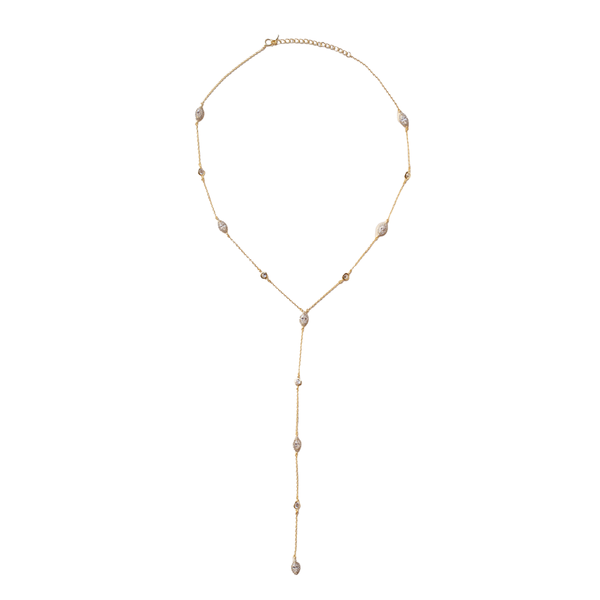Pave Tear Lariat