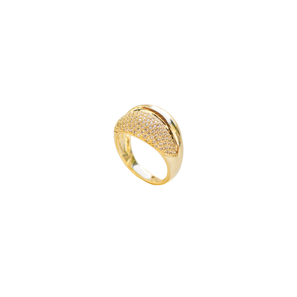 Pave & Gold Ring 03 Gold