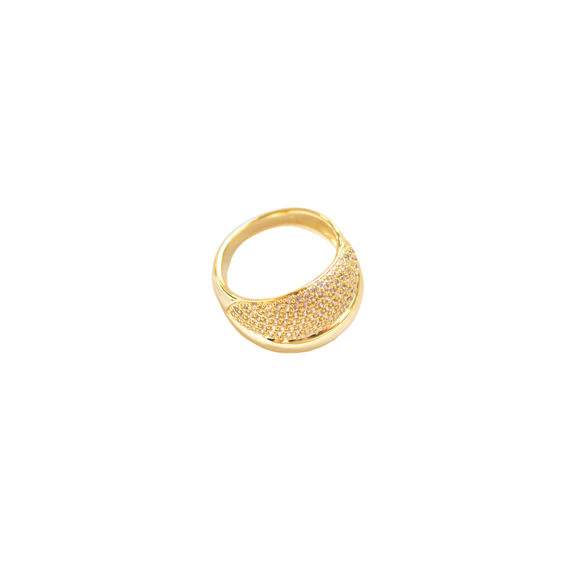 Pave & Gold Ring 03 Gold