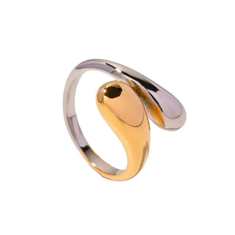 Bold Wrap Around Ring Two Tone