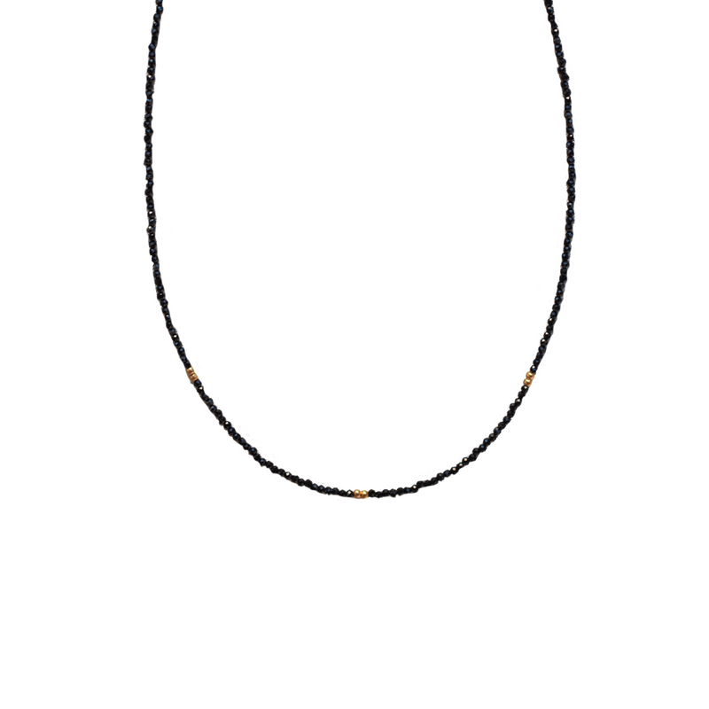 Crystal Beads Black Choker