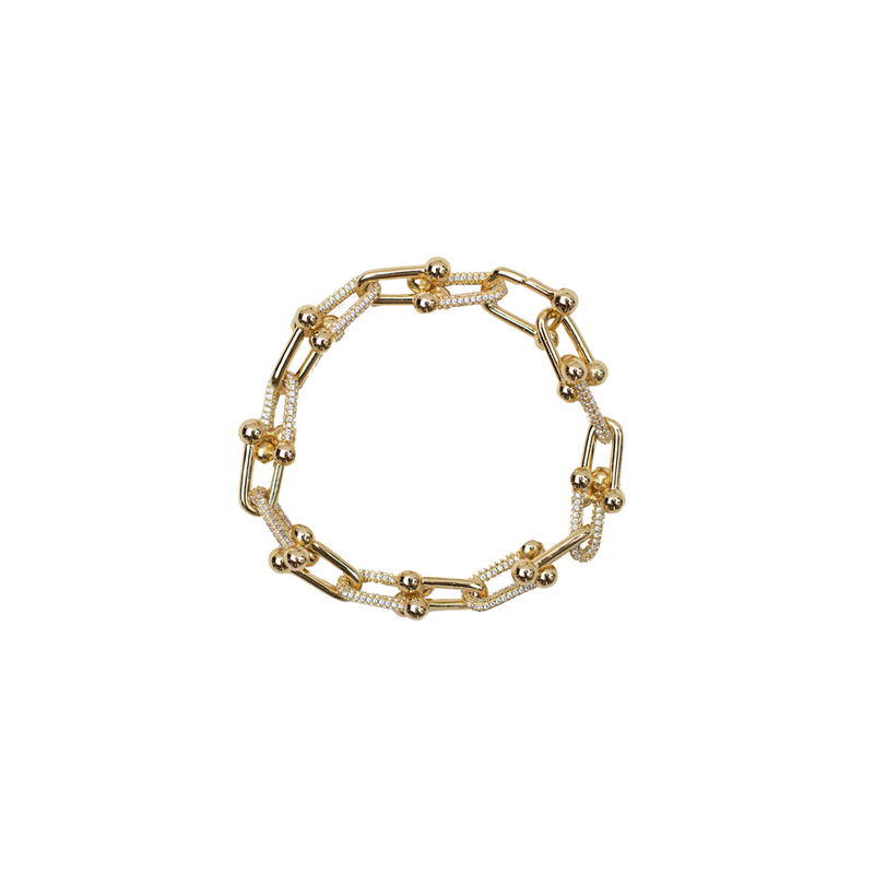 Link Chain Bracelet Pave