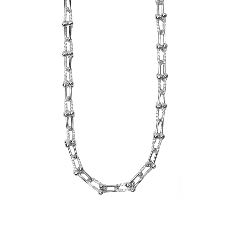 Link Chain Necklace Pave