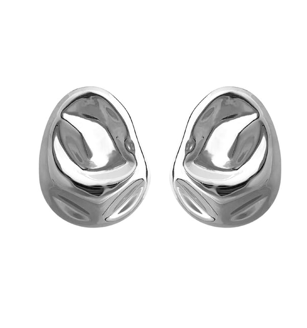 Wrinkled Oval Stud