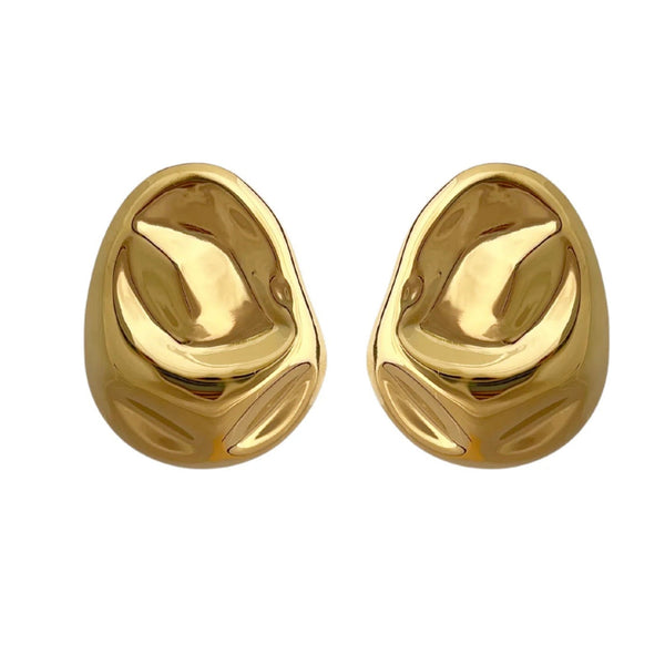 Wrinkled Oval Stud