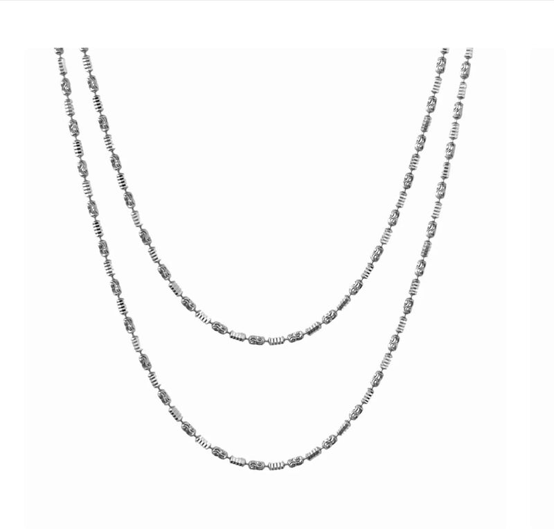 Silver Textured Necklace