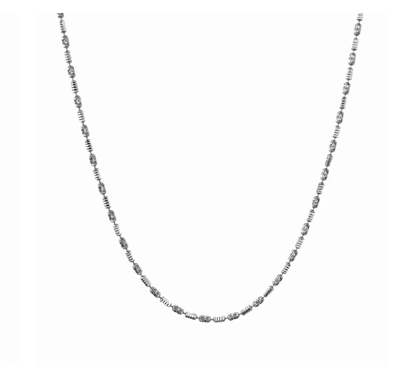 Silver Textured Necklace