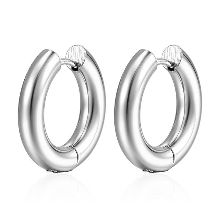 Round Complete Hoops - Silver