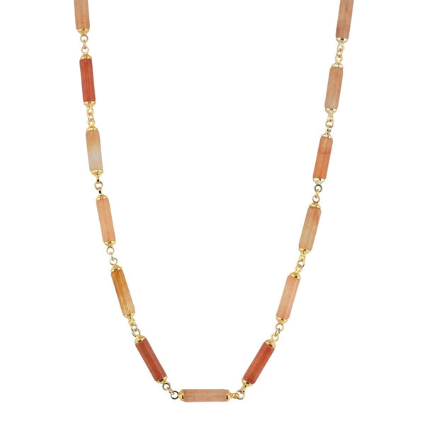 'ORIGEN' STONES BARS NECKLACE - JADE -