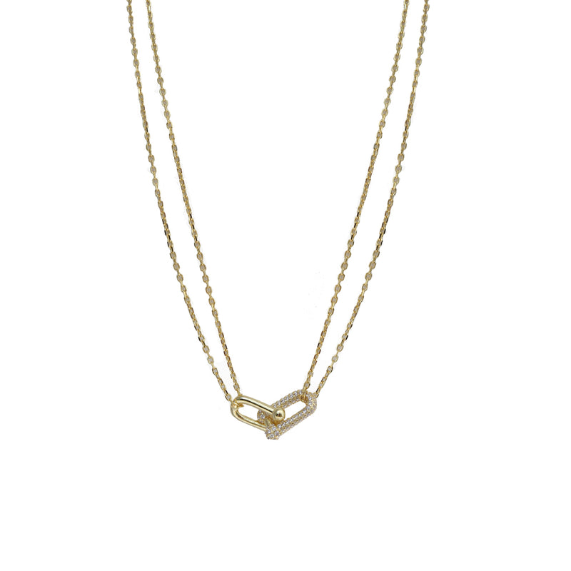 Link Intertwined Pave Necklace
