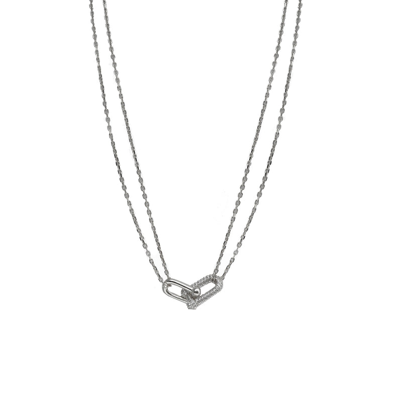 Link Intertwined Pave Necklace