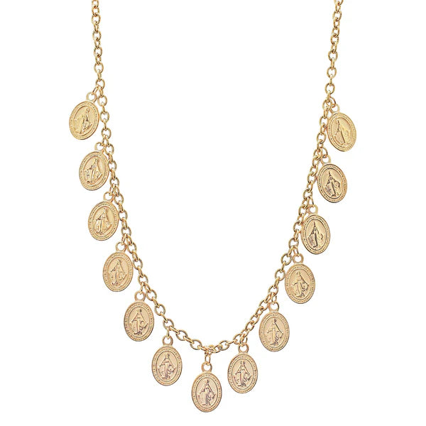 Mary Multi Medal Necklace