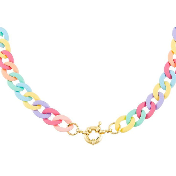 Pastel Color Chain w/ Navy Toggle