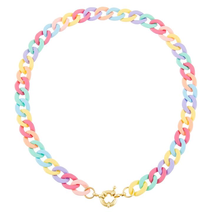 Pastel Color Chain w/ Navy Toggle