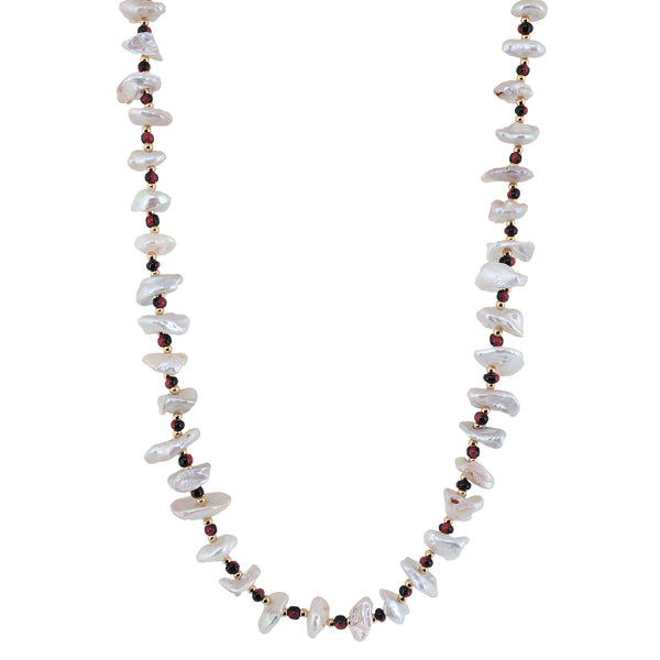 'BALANCE' Stone Mix & Pearls Necklace