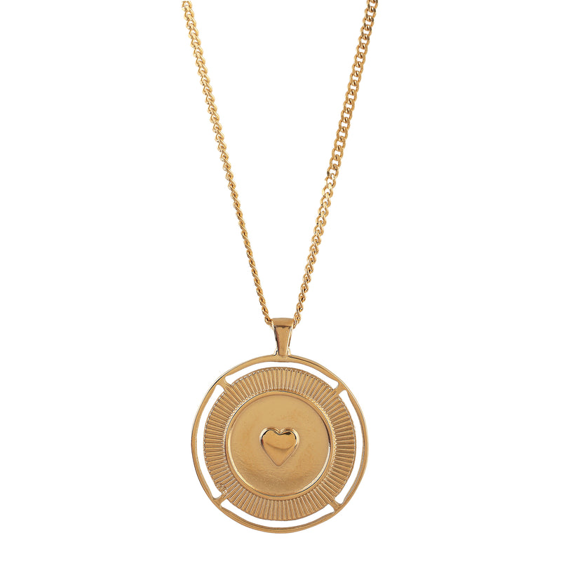'KEEP GOING' Medallion Necklace