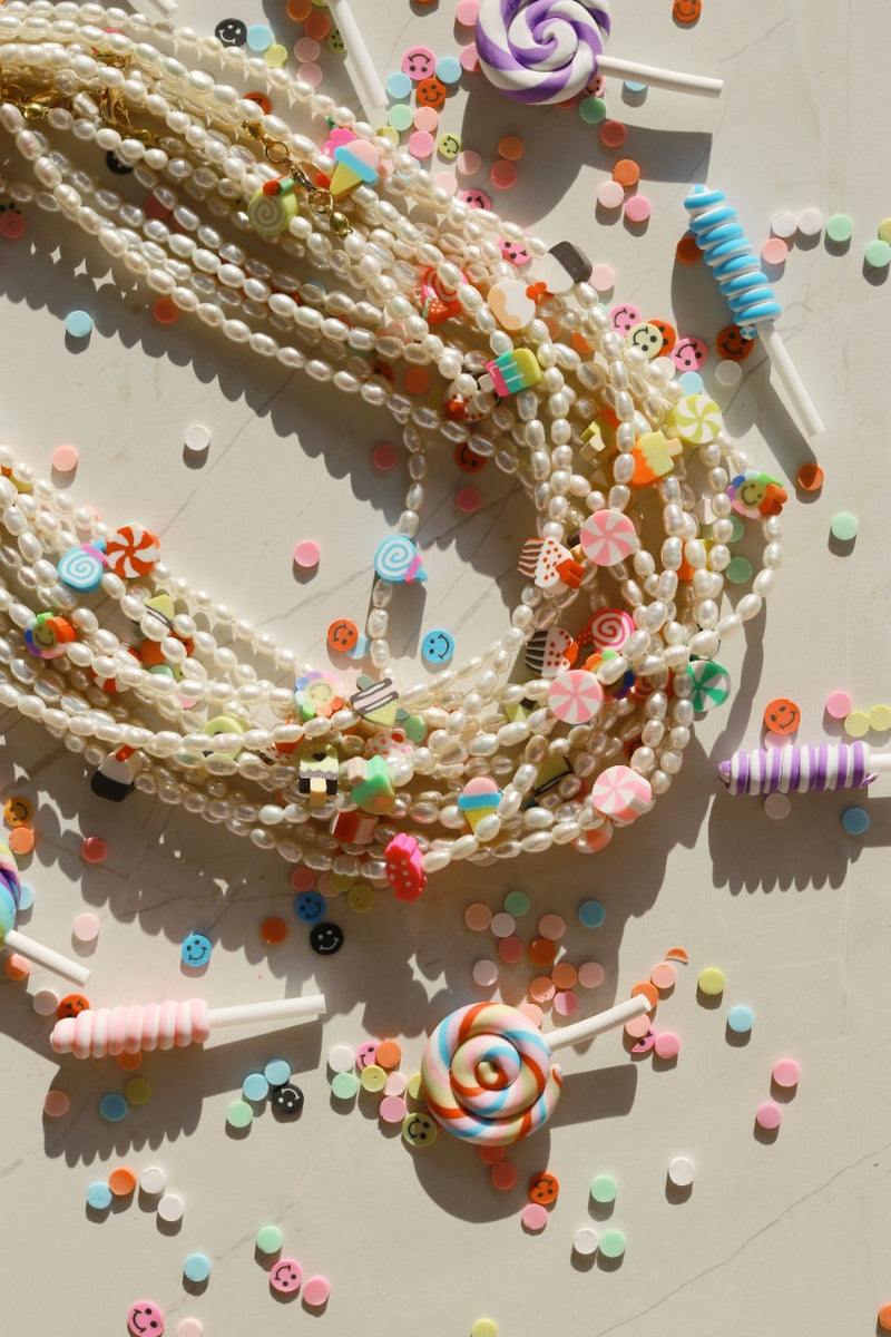 Candy Charms and Pearls Necklace
