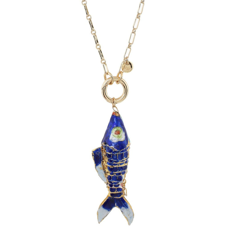 'AQUA' Articulated Fish Necklace