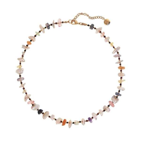 'BALANCE' Stone Mix & Pearls Necklace
