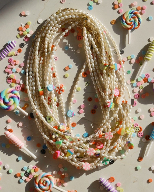 Candy Charms and Pearls Necklace