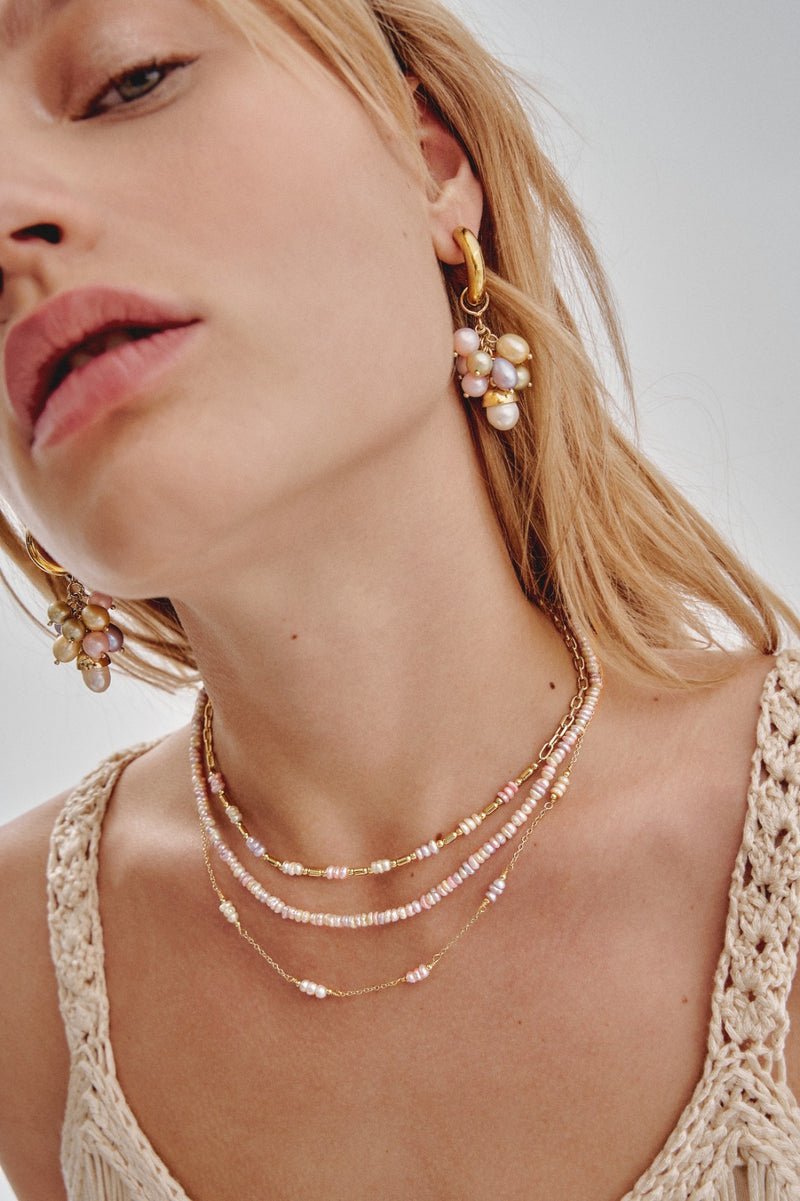 'BAHIA' Mini Pastel Pearls Choker Necklace