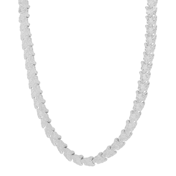 'DELIA' Semi Rigid Necklace Silver