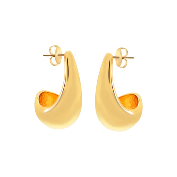 'PENSIVE' Earrings -Gold Medium-