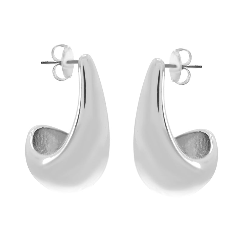 'PENSIVE' Earrings -Silver Large- - Ibiza Passion
